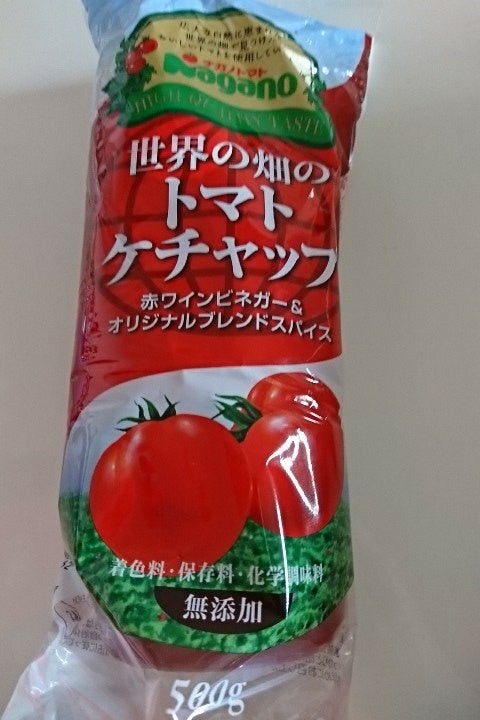 ナガノトマト 世界の畑のトマトケチャップ ５００ｇ（ナガノトマト）の口コミ・レビュー、評価点数 | ものログ