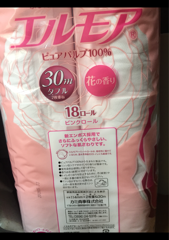 エルモア 花の香り ピンク ダブル １８ロール（カミ商事）の口コミ・評判、評価点数 ものログ