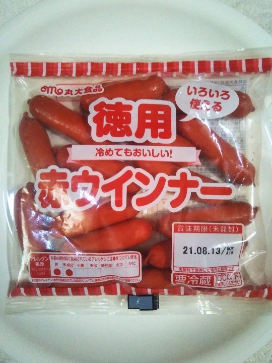 1154円 【SALE／84%OFF】 丸大食品 徳用赤ウインナー 180ｇ ×10個 冷蔵商品