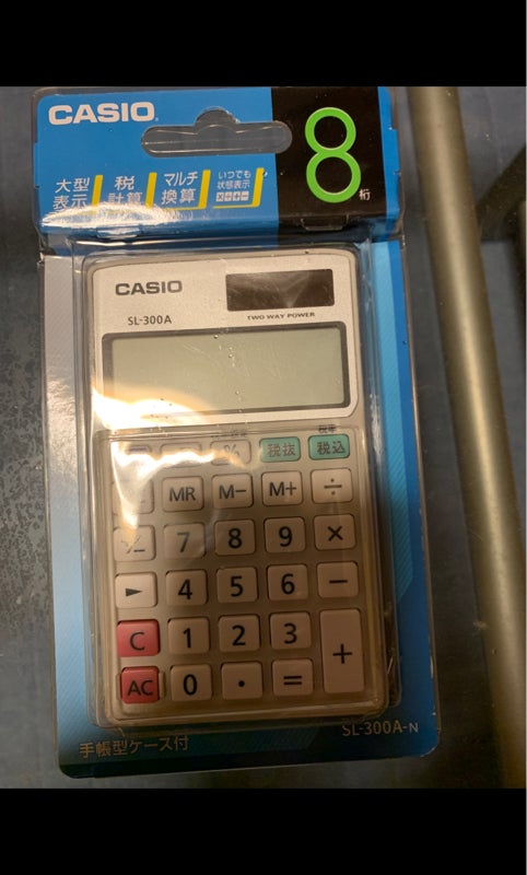入荷中 カシオ パーソナル電卓 時間 税計算 手帳タイプ 8桁 SL-300A-N