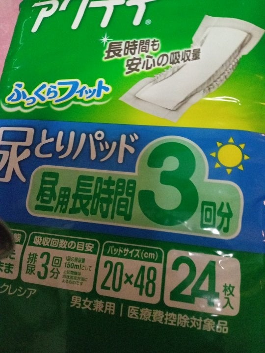 （まとめ）日本製紙 クレシア アクティ 尿とりパッド昼用・長時間3回分 1パック（24枚）〔×20セット〕